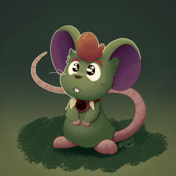 a cute little mouse politely looking at you